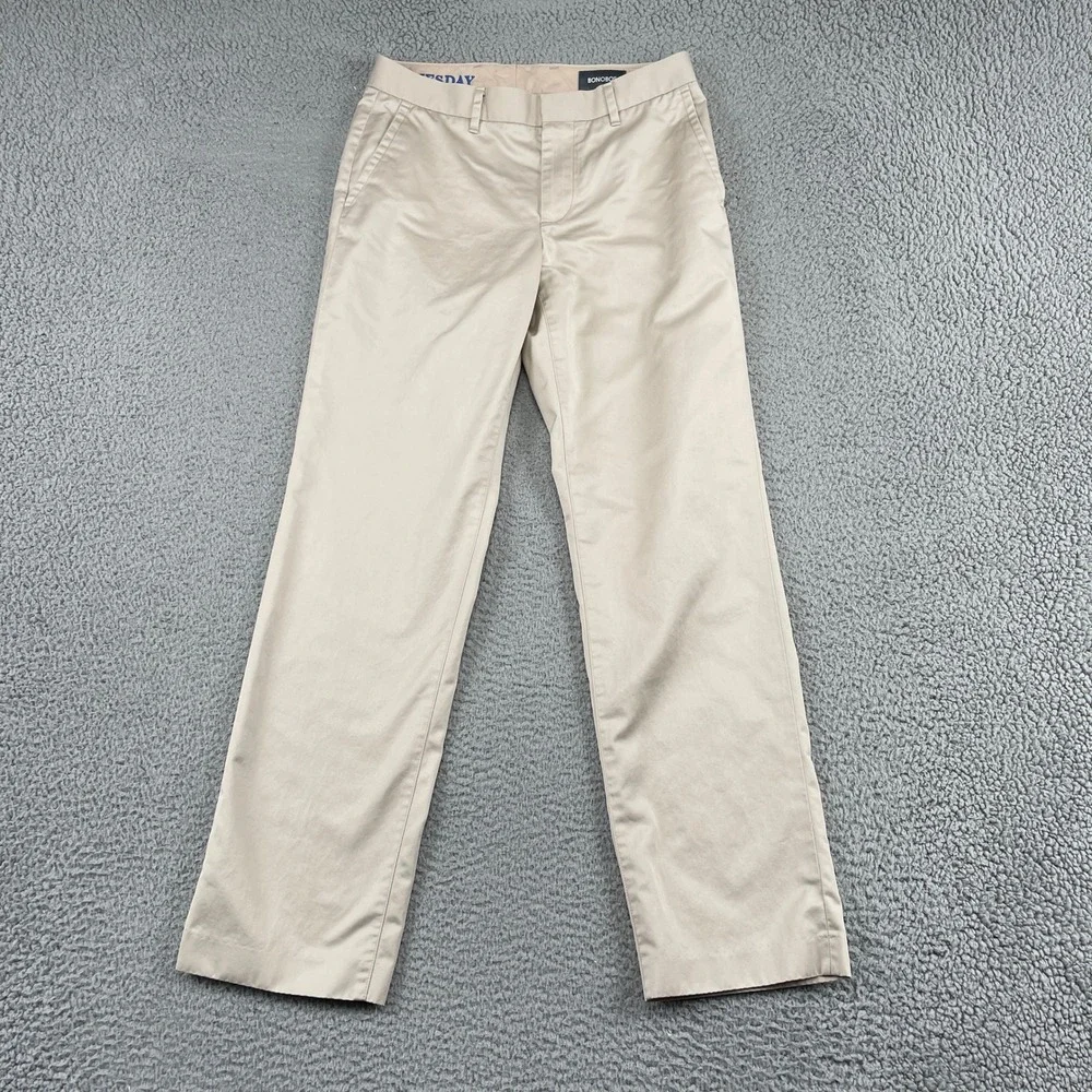 Bonobos Chino Pants Mens 29/30 Khaki Wednesday 100% Cotton Straight Leg Casual